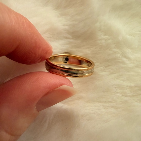 Natural Tiffany’s Diamond Engagement Ring -Gold/Platinum-Modern-Bezel 7.5 - Picture 9 of 11